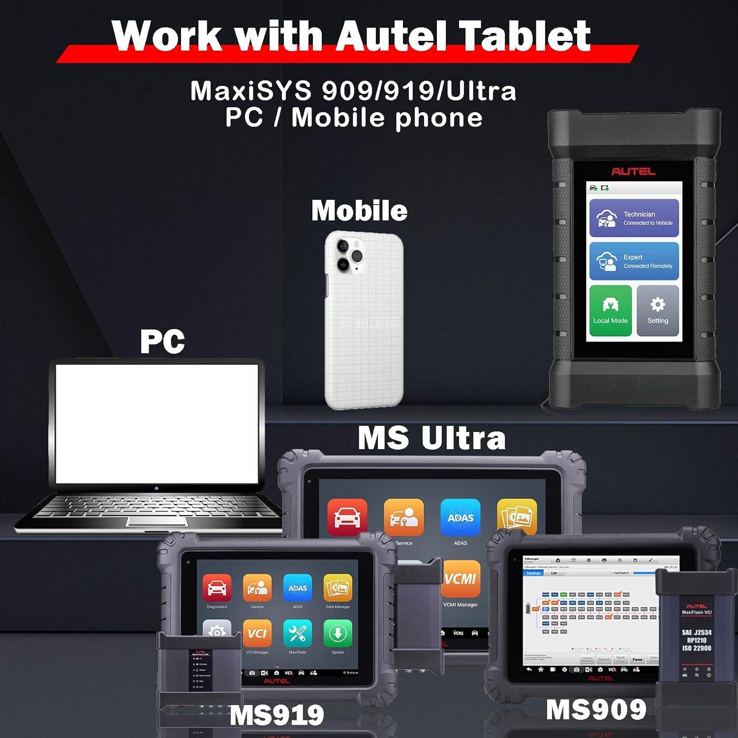 Autel MaxiFlash XLink Expert-Driven Remote Diagnostic Work To PC MS909 MS919