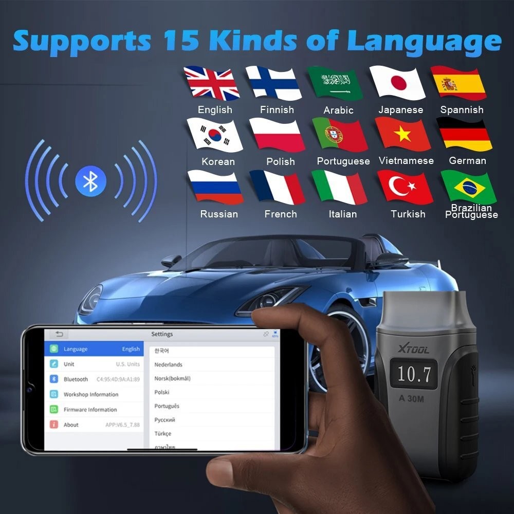 XTOOL A30M BiDirectional Scanner OBD2 Diagnostic Tool All System Car Code Reader
