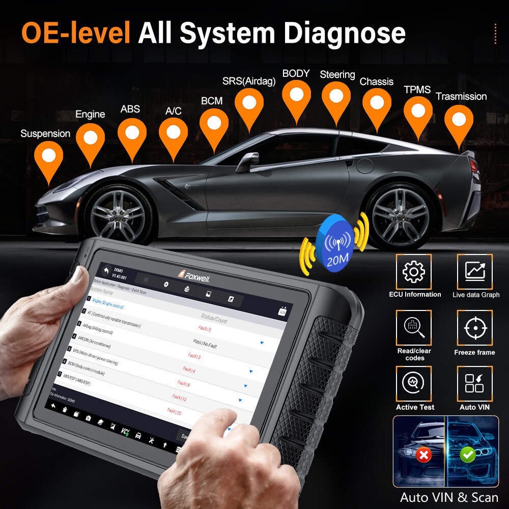 🔝2026 Foxwell NT1009 Bidirectional OBD2 Scanner Car System Diagnostic Scan Tool