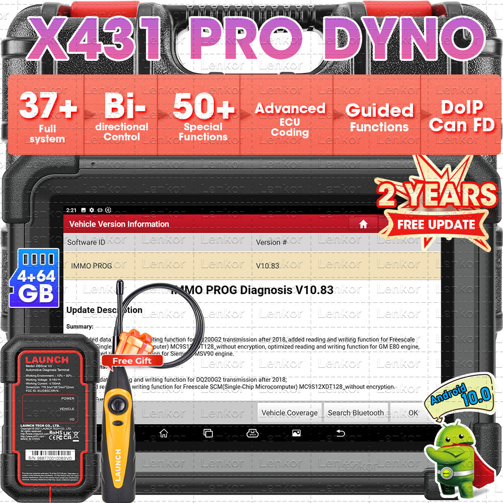 2025 LAUNCH X431 Pro TT DYNO V+ Bidirectional Scan Tool ECU Coding OBD2 Scanner