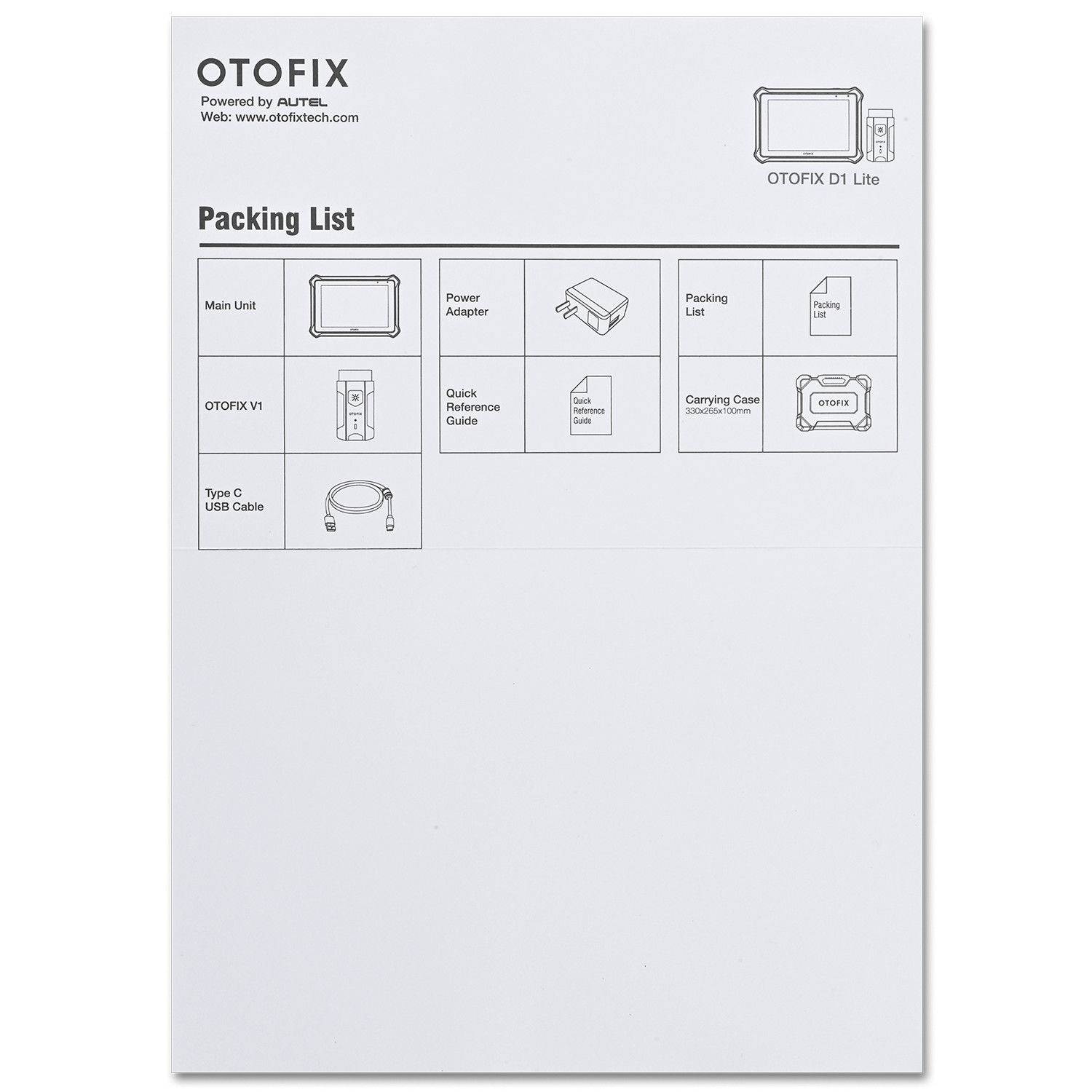OTOFIX D1 Lite Car Bidirectional Scanner Full System Diagnostic Tool 2-Year FREE