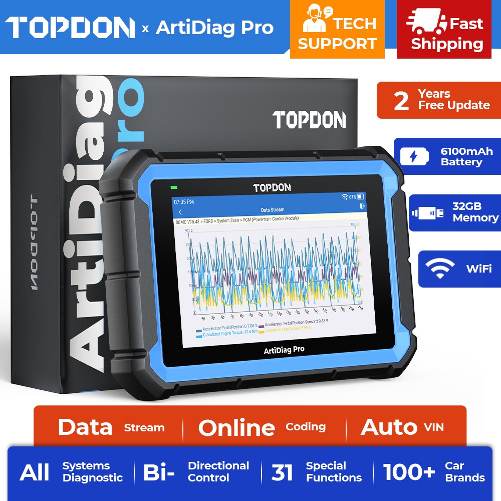 ECU Coding Scan Tool TOPDON ArtiDiag Pro V1.0 With 35+ Services