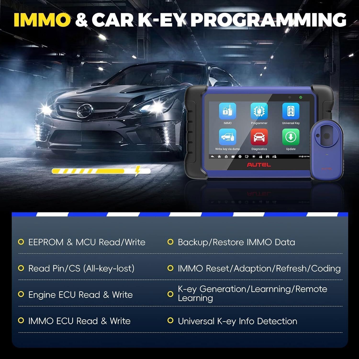 2025 Autel Maxiim IM508S Key Programming Bi-Directional Diagnostic Android 11.0