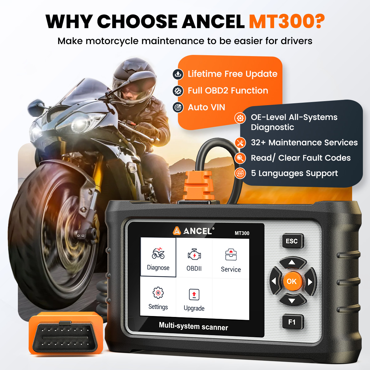 Motorcycle Scanner Diagnostic Tool Check Engine Motorbike Code Reader For BMW
