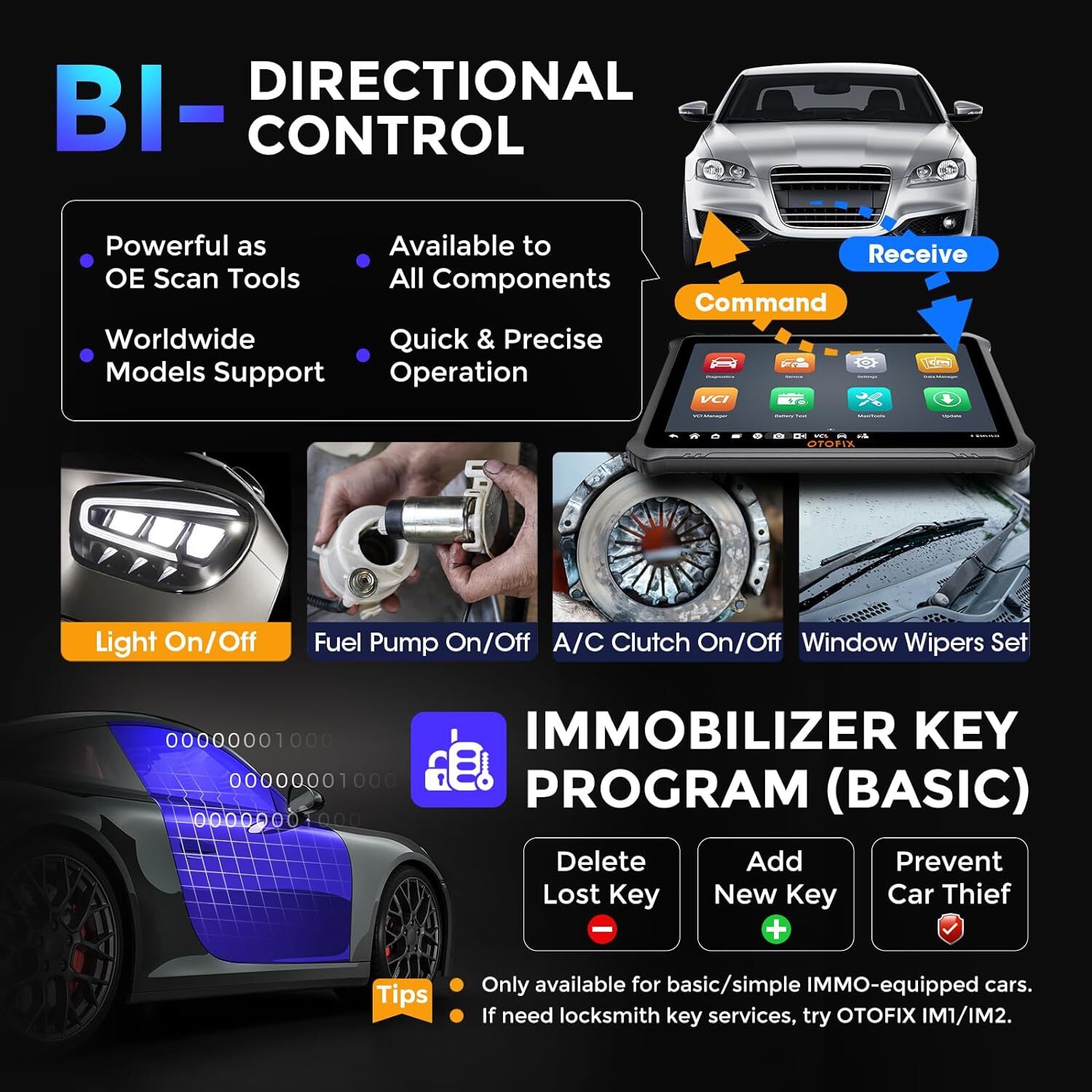 2024 OTOFIX D1 MAX Bidirectional OBD2 Scanner Coding Full System Diagnostic Tool