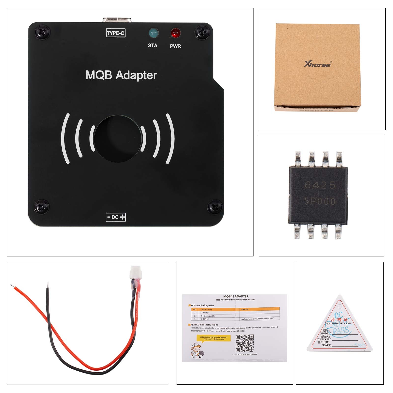 Xhorse VVDI MLB Tool + XDMQBAGL MLB M.QB48 Adapter +XDMLBPGL Solder-free Adapter