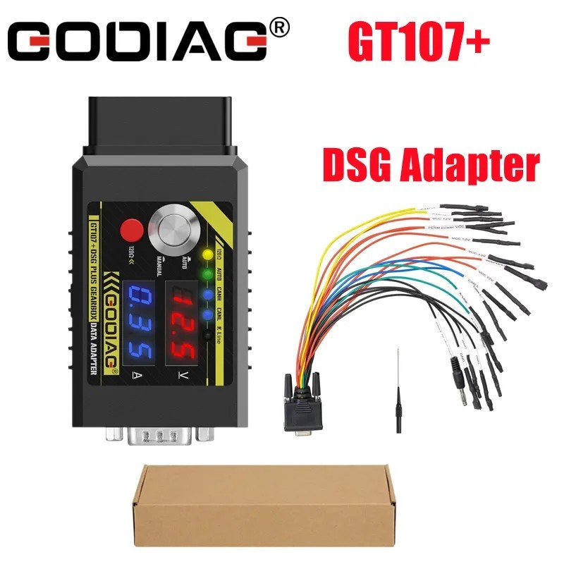 GODIAG GT107+ DSG Plus Gearbox E .CU Data Adapter with Voltage Current Display