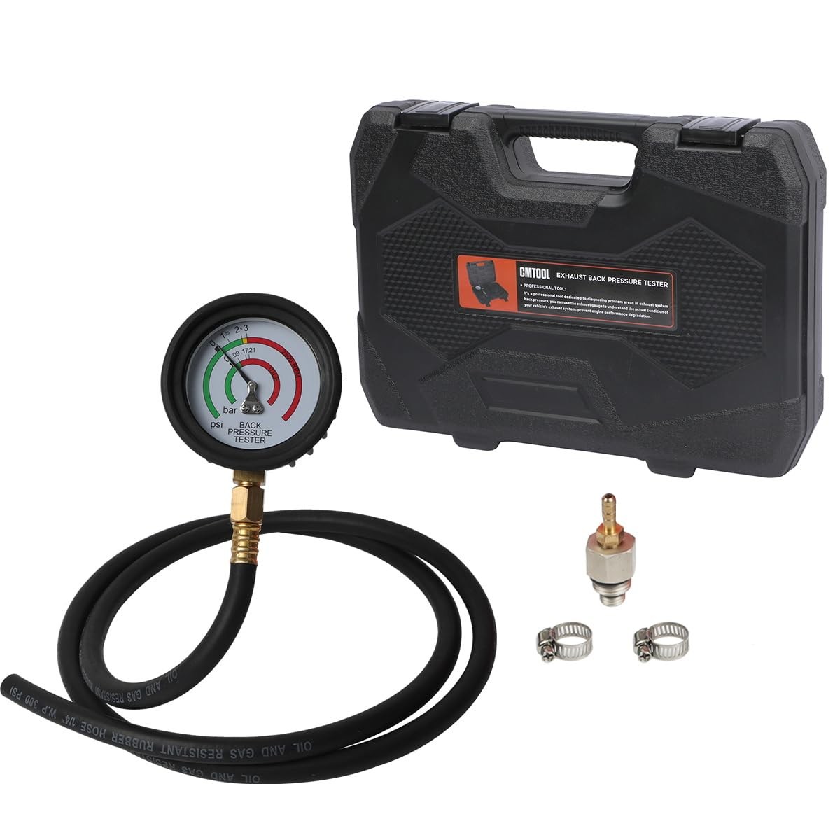 Auto Car Exhaust System Back Pressure Tester Meter Gauge Test Tool Kit Sensor