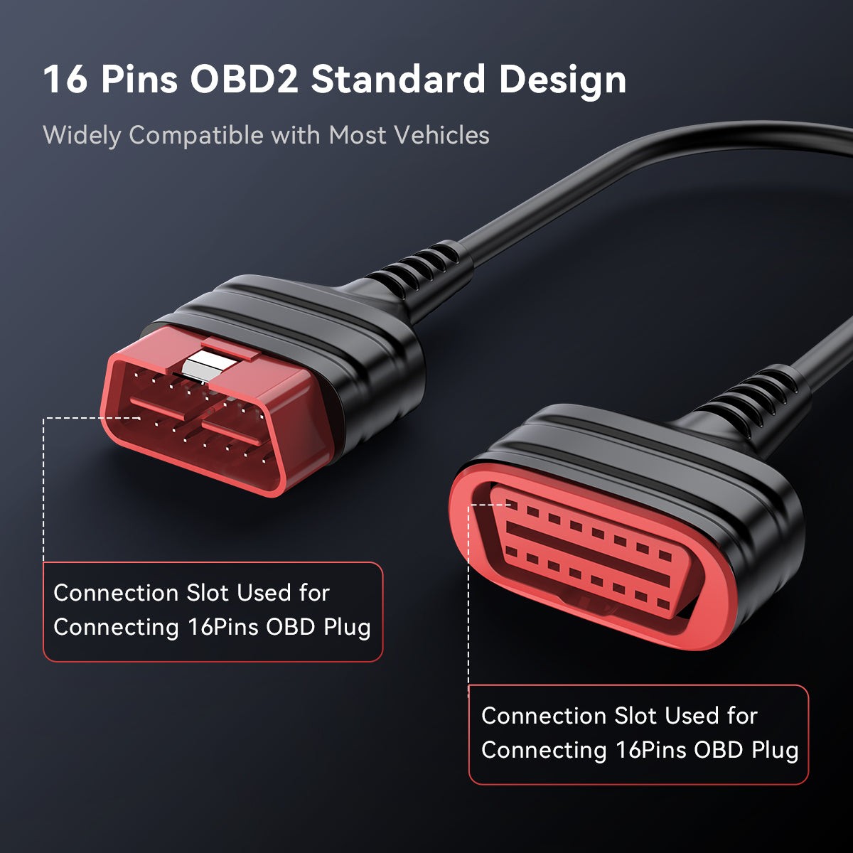 ThinkDiag 16 Pin OBD2 Extension Cable Male To Female OBD2 Automotive Adapter