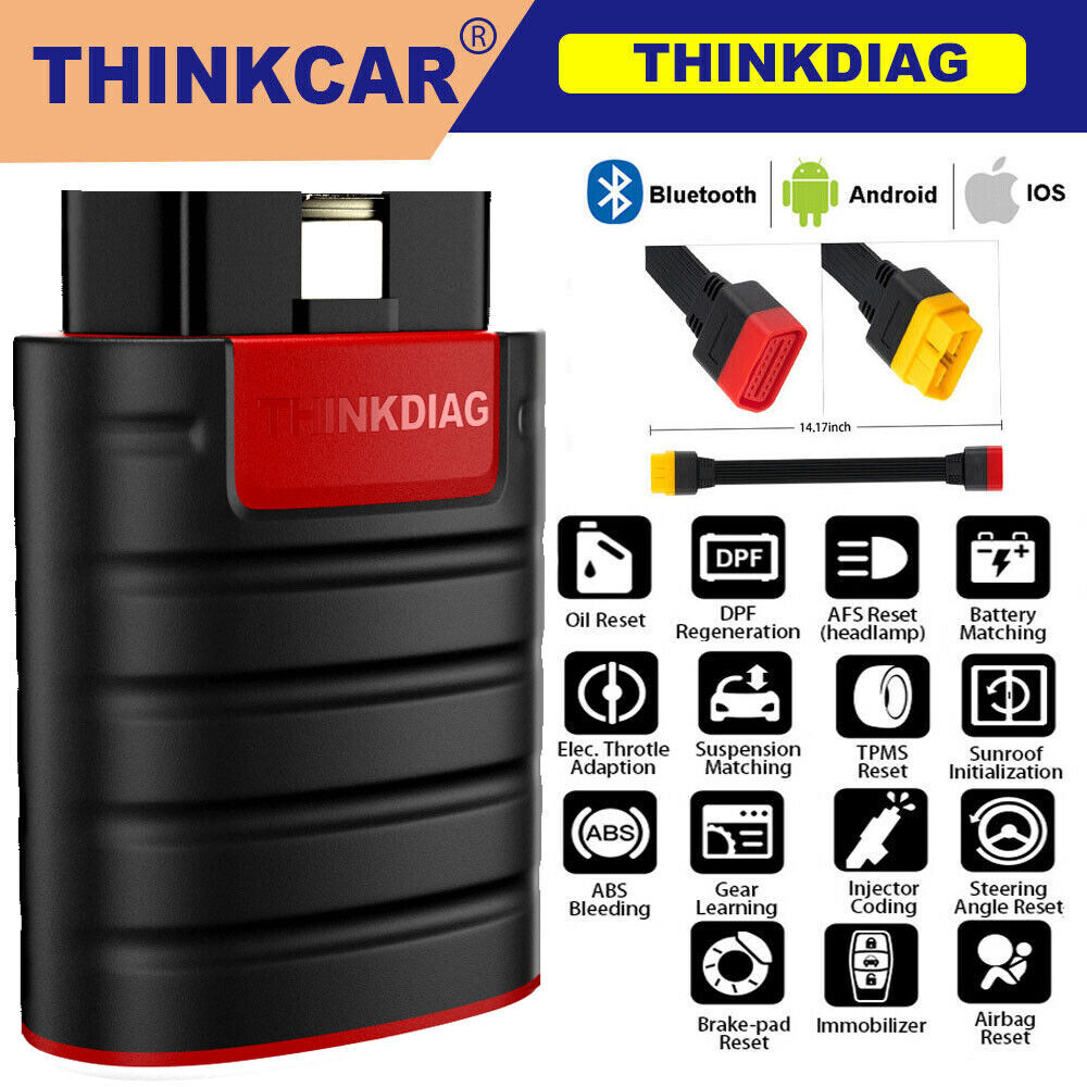 THINKDIAG Bidirectional OBD2 Car Scanner Diagnostic Tool ECU Key Coding All Free
