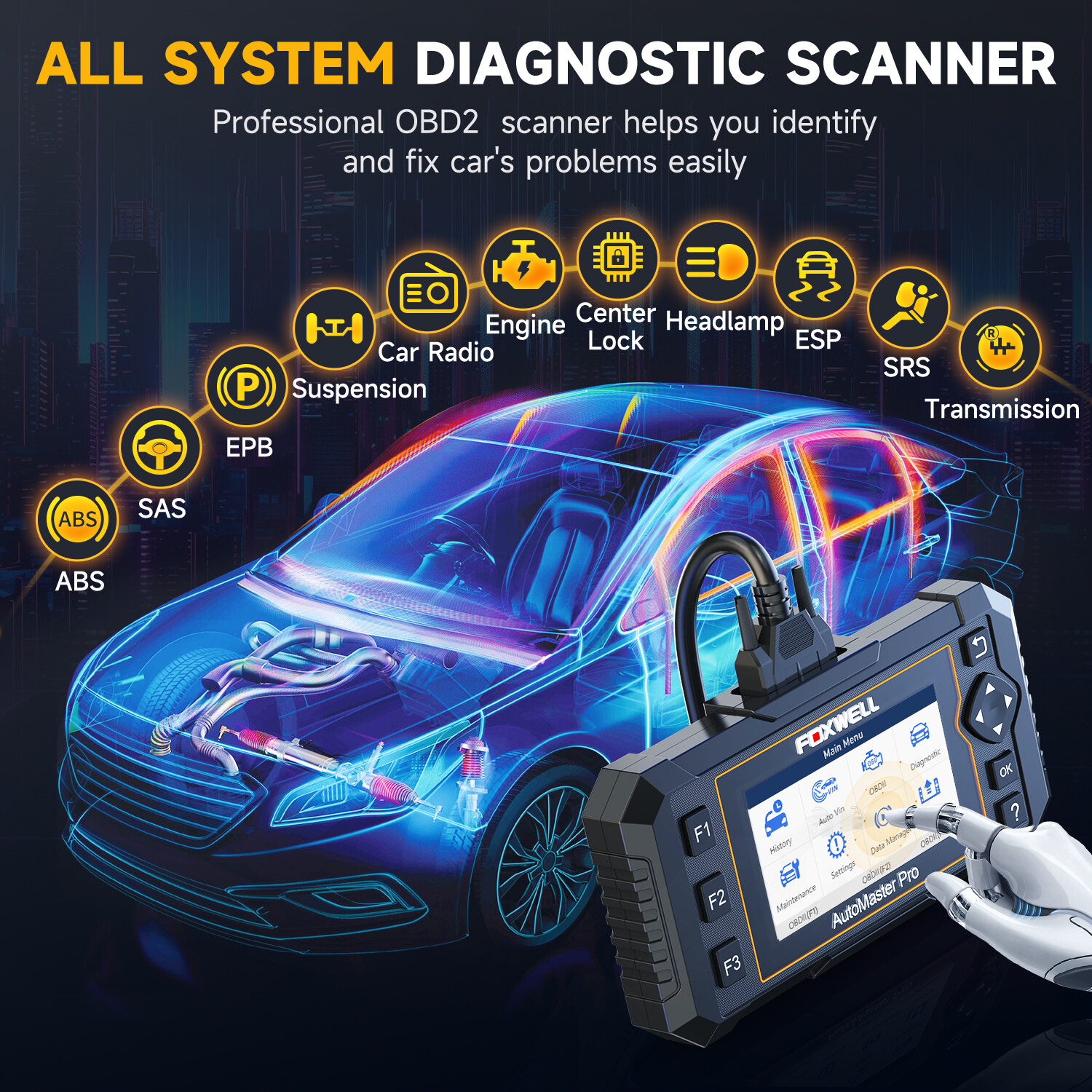 ??2026 Newest FOXWELL NT624 Elite All System DPF TPS EPB OIL BMS Reset Scan Tool