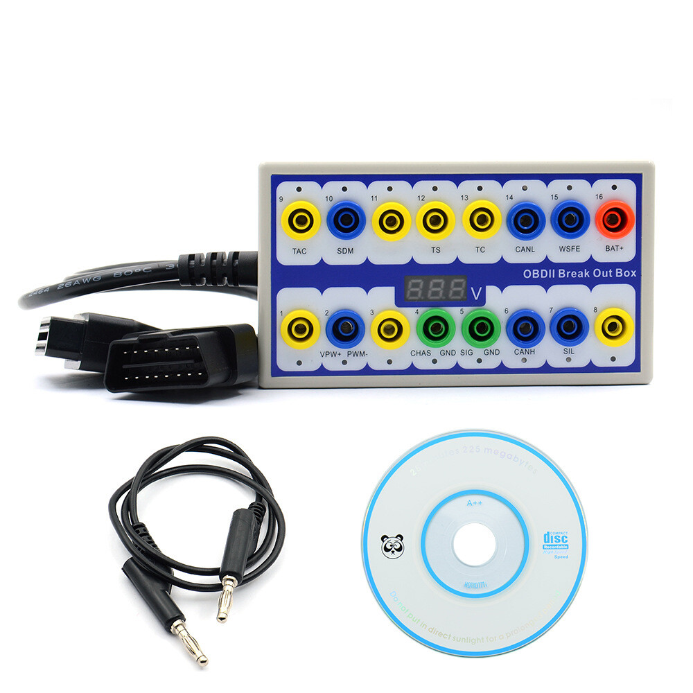 OBDII Protocol Detector and BreakOut Box Tester for OBD Line Break Out Box