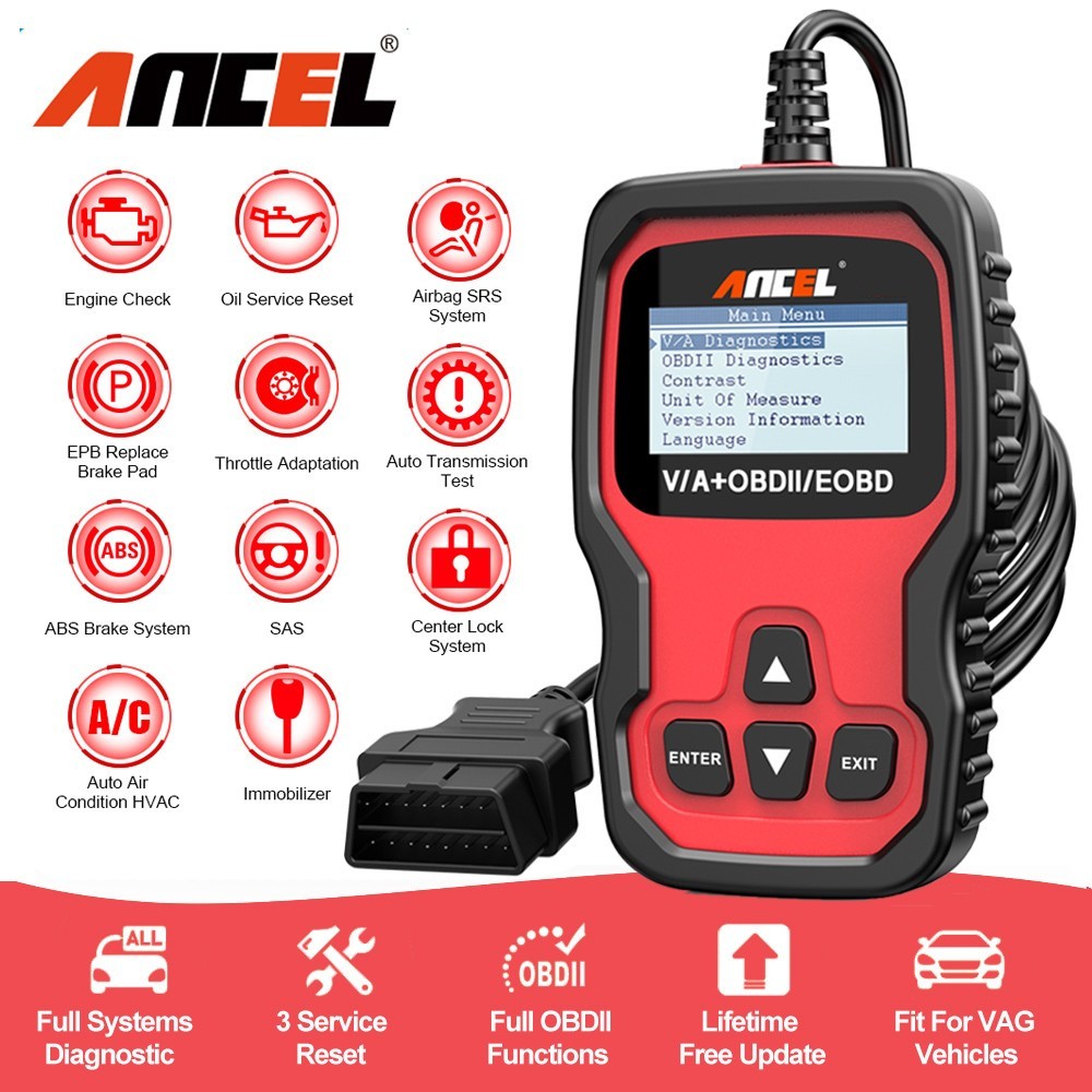 Full System OBD2 Scanner Car Diagnostic Tool Fit For VW/BMW/LR/Ford/Benz/Volvo