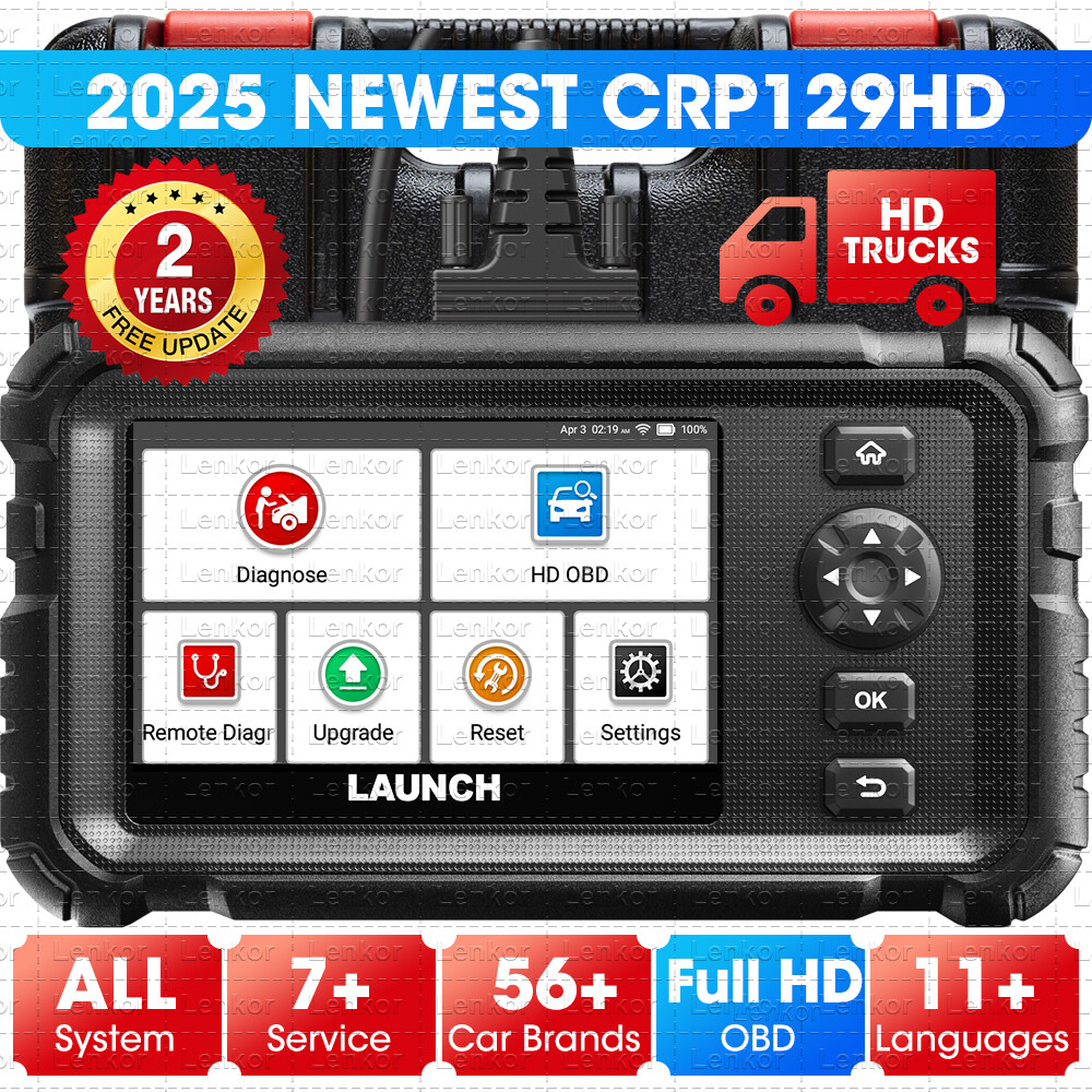 2026 LAUNCH CRP129HD Heavy Duty Truck Diesel Scanner Diagnostic Tool DPF Regen
