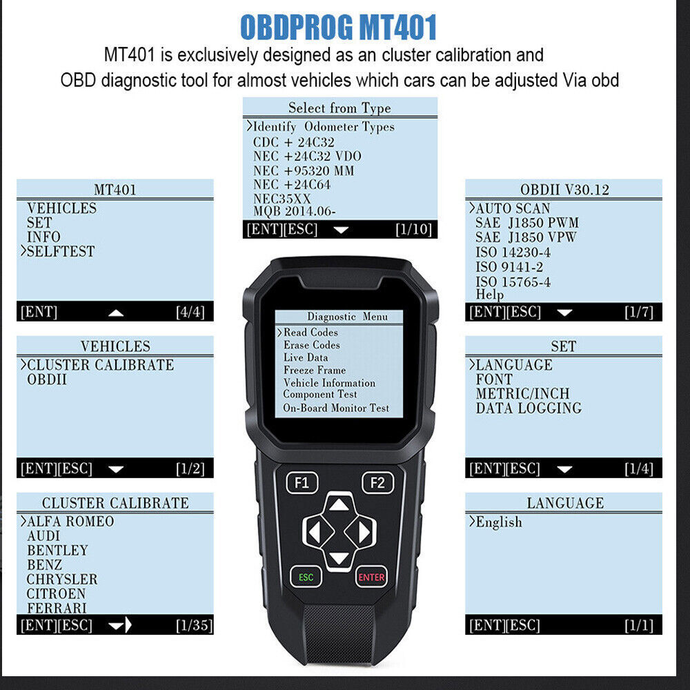 2025 NEWEST!OBDPROG Mileage Odometer Correction Adjust Diagnostic Oil Reset Tool