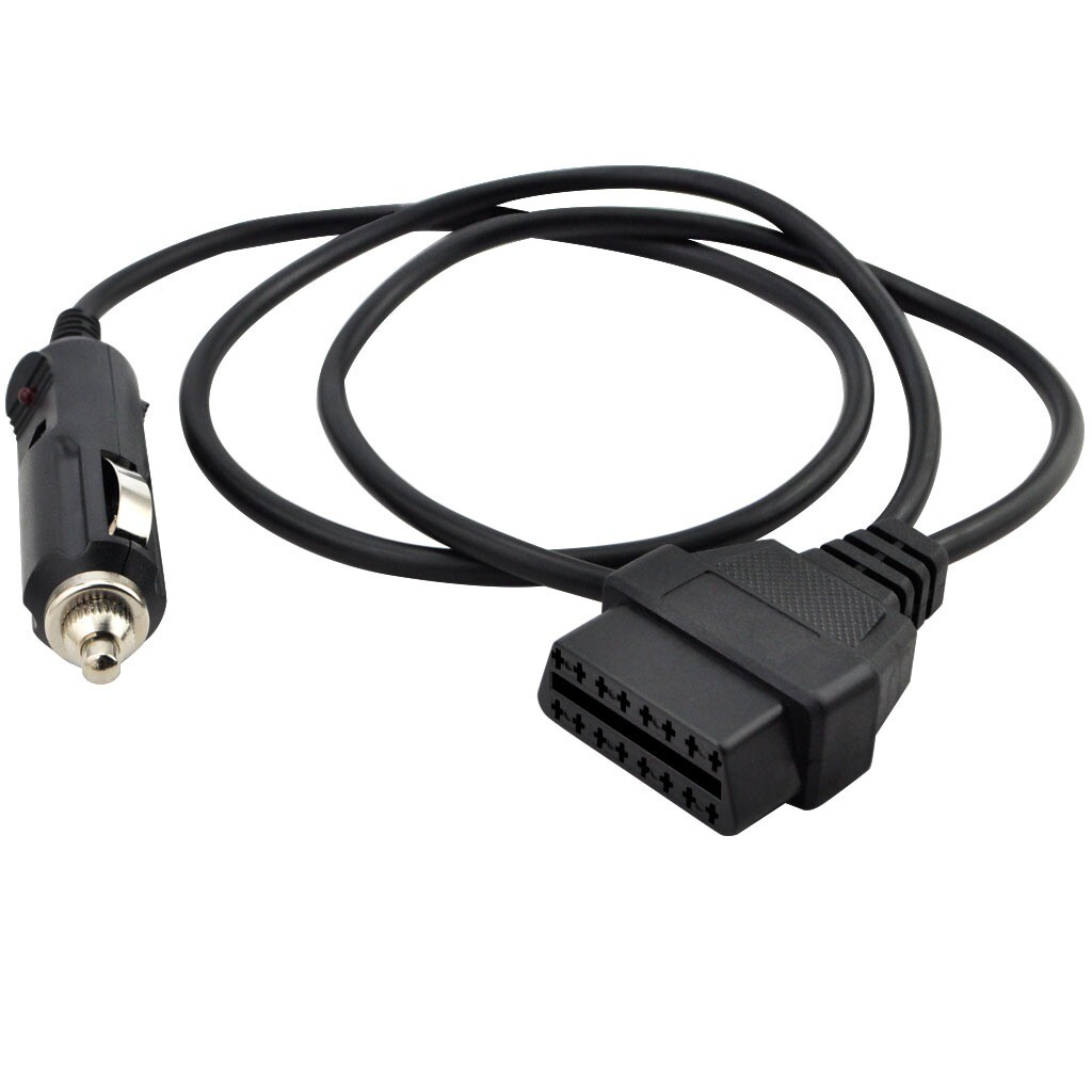 1M 3.3 feet OBD2 Female to Power Cigarette Lighter Male Cable Battery Tool US