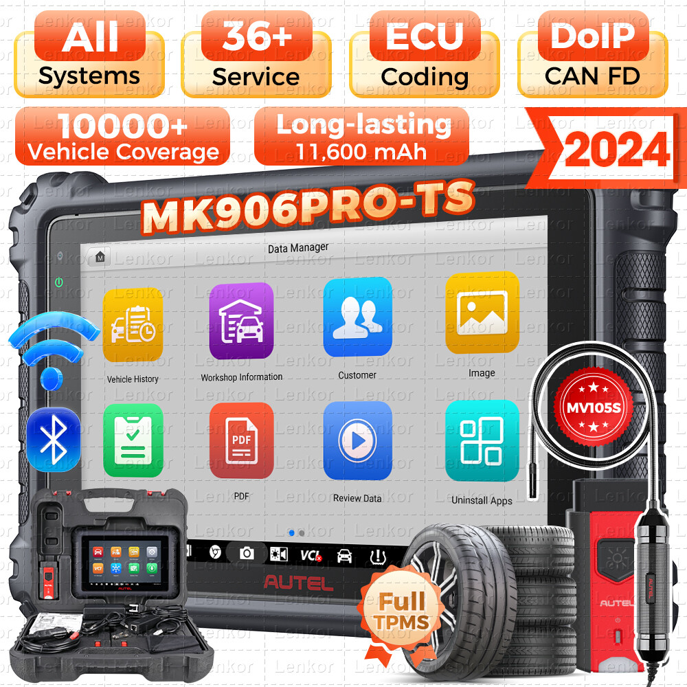 2024 Autel Maxisys MK906 PRO-TS Car Full TPMS Diagnostic Scanner Tool Coding