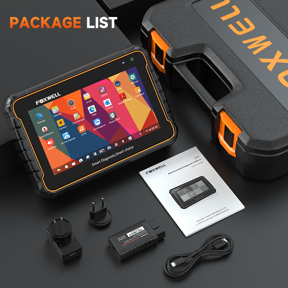 FOXWELL GT60 BiDirectional OBD2 Scanner All System ABS TPMS SAS Diagnostic Tool