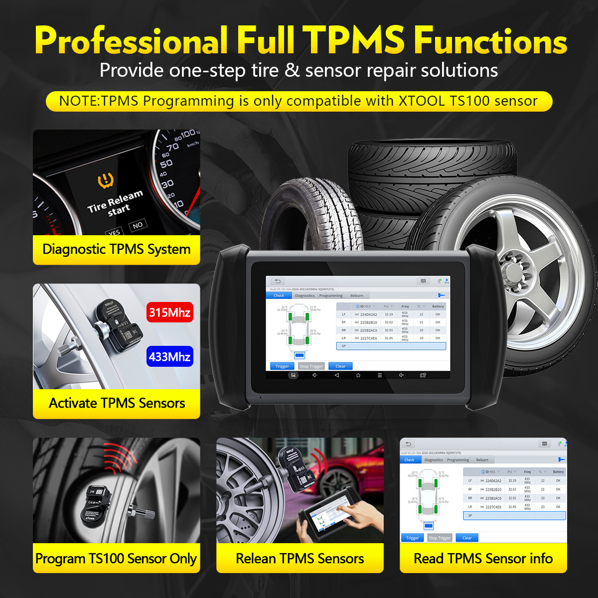 XTOOL USED IP819TP All Systems Diagnostic Scanner Bidirectional TPMS Programming