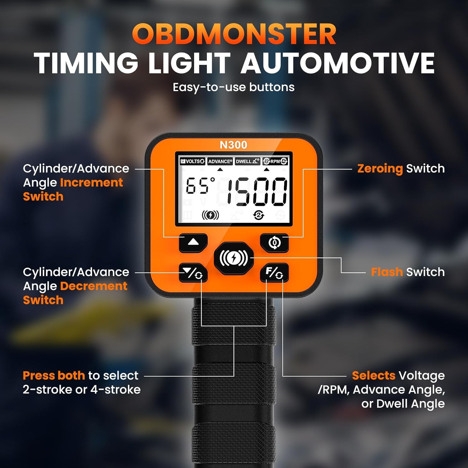 Digital Engine Timing Light Gun Ignition Tester For 87-93 Mazda B2200 2.2L