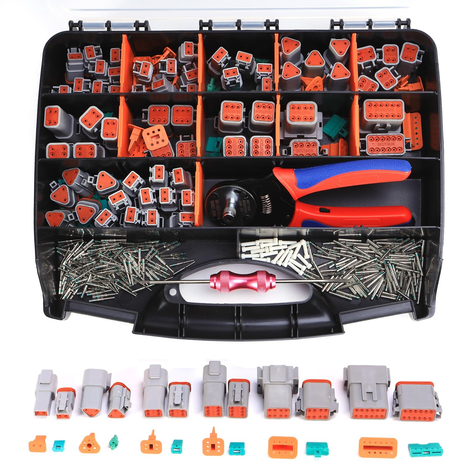 371 PCS DT Deustch Connector Kit, 2 3 4 6 8 12 Pin Waterproof…