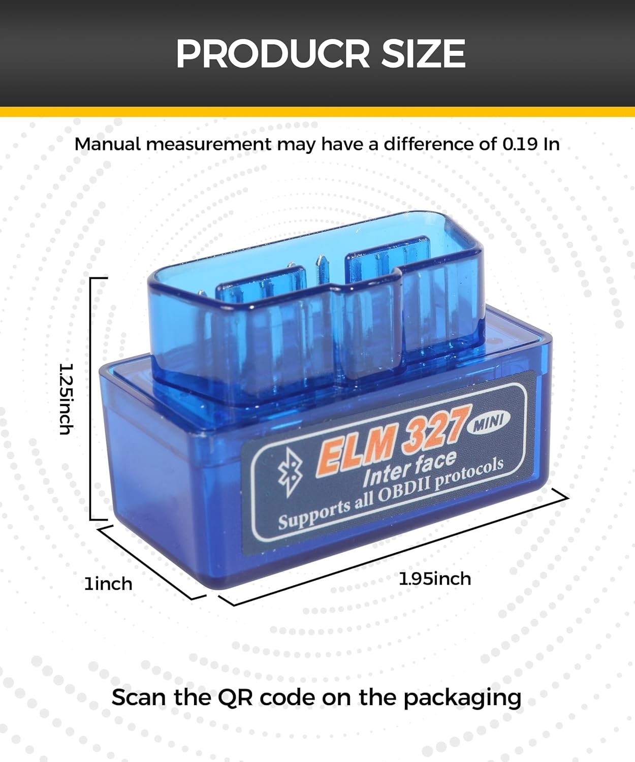 Compact Bluetooth Car Diagnostic Tool – OBD2 Scanner for Android & Windows