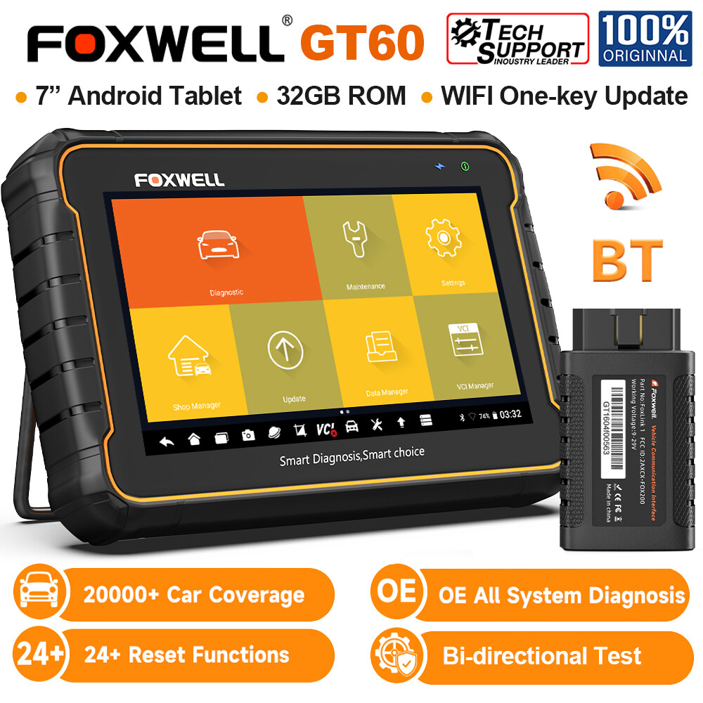 FOXWELL GT60 OBD2 Scanner Car Full Systems Diagnostic Tool ABS DPF EBP OIL Reset
