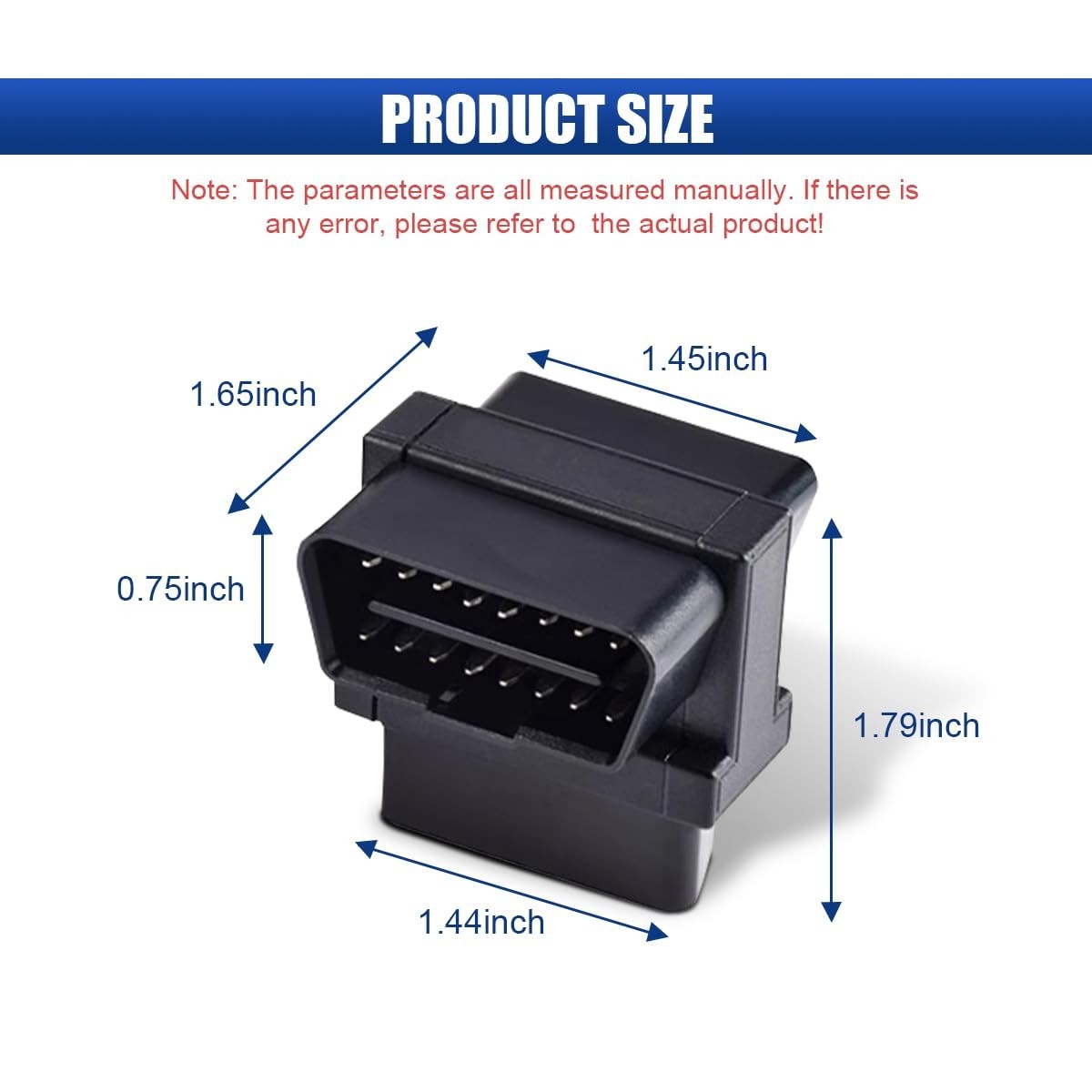1 PACK OBD2 Splitter OBD II Full 16pin Port 1 Male to 2 Extension Converter