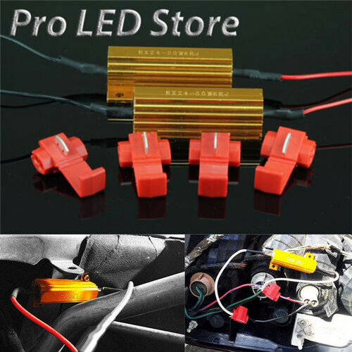 Dos resistencias de carga de 50W 6ohmKit Stop Flicker Error Code y CANBUS Fix