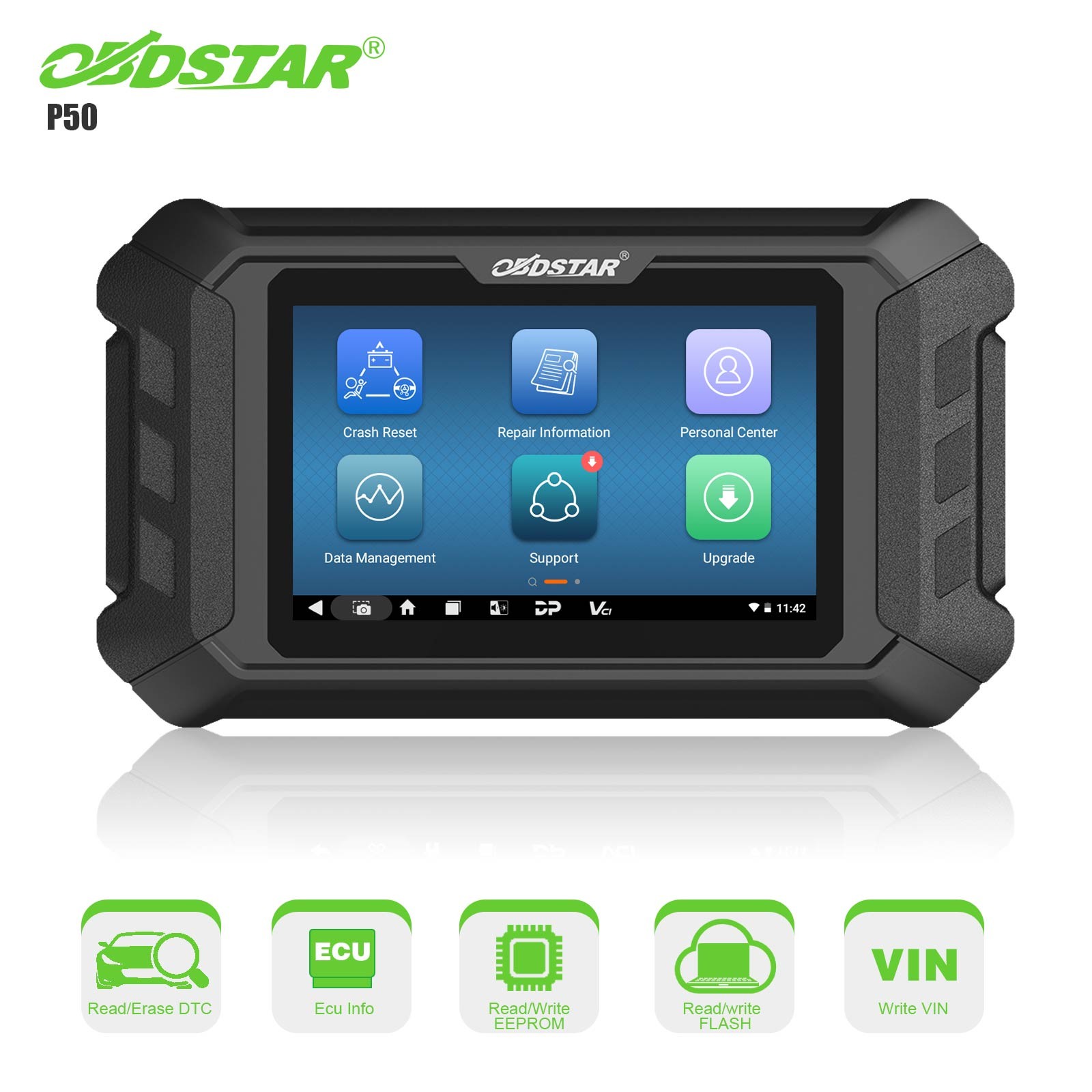 OBDSTAR P50 Reset Tool +CAN FD Adapter+MP001 Programmer+RH850/V850 C4-06 Adapter