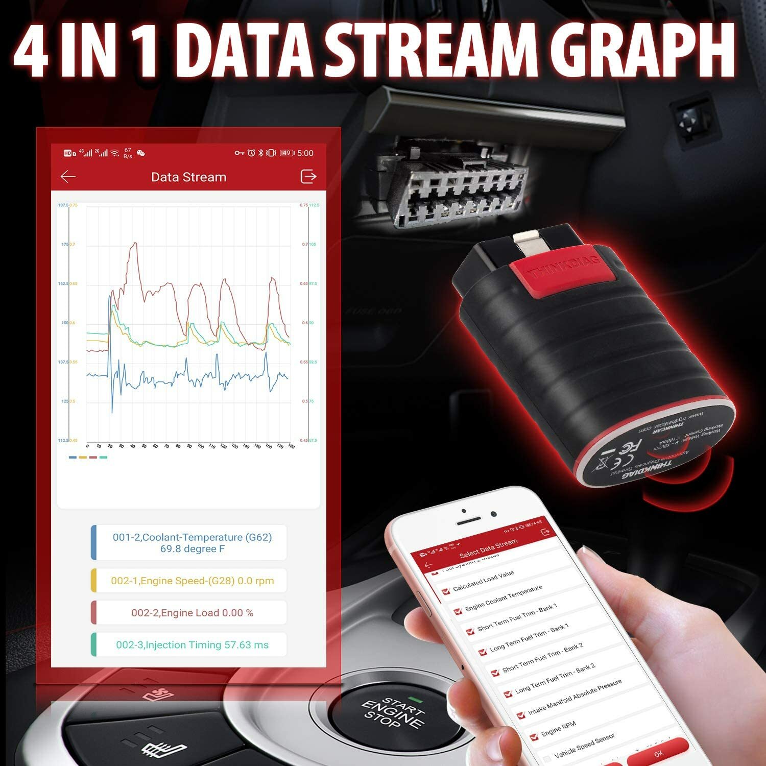 THINKDIAG Old Boot Bluetooth OBD2 Car Diagnostic Tool Scanner ECU Coding AllFree