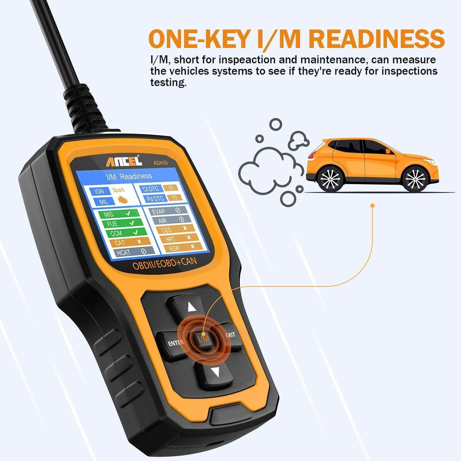 Ancel AD410 OBD2 Scanner Code Reader Car Diagnostic Scan Tool Check Engine Fault