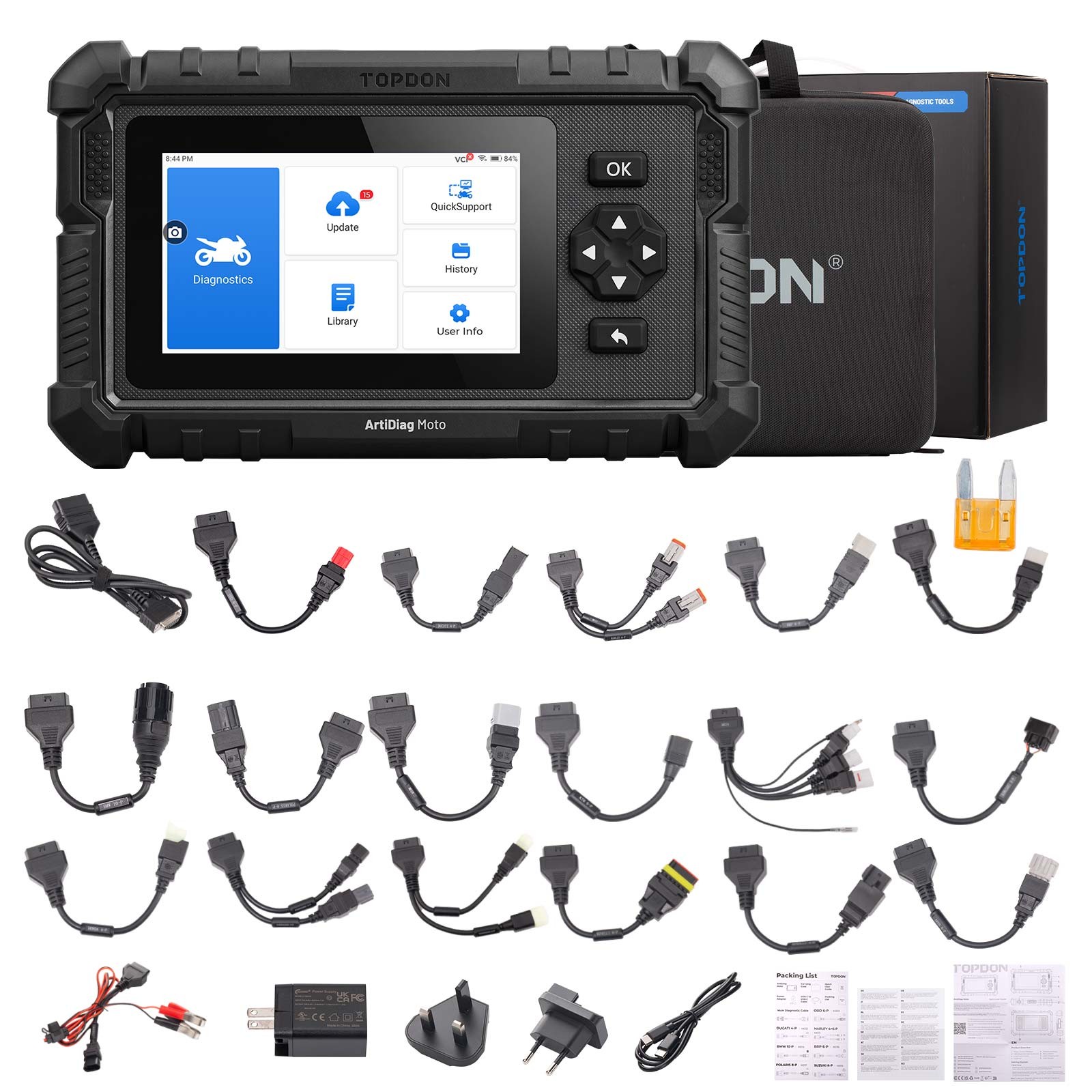 TOPDON ArtiDiag Moto 5-Inch Motorcycle Diagnostic Tool AutoVIN OBD2 Scanner