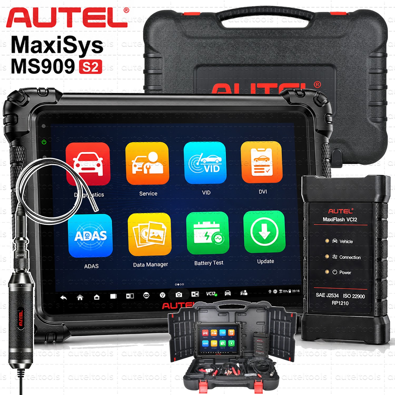 Autel MaxiSys MS909 S2 VCI2 ECU Programmer Topology 3.0 AI-powered as Ultra S2