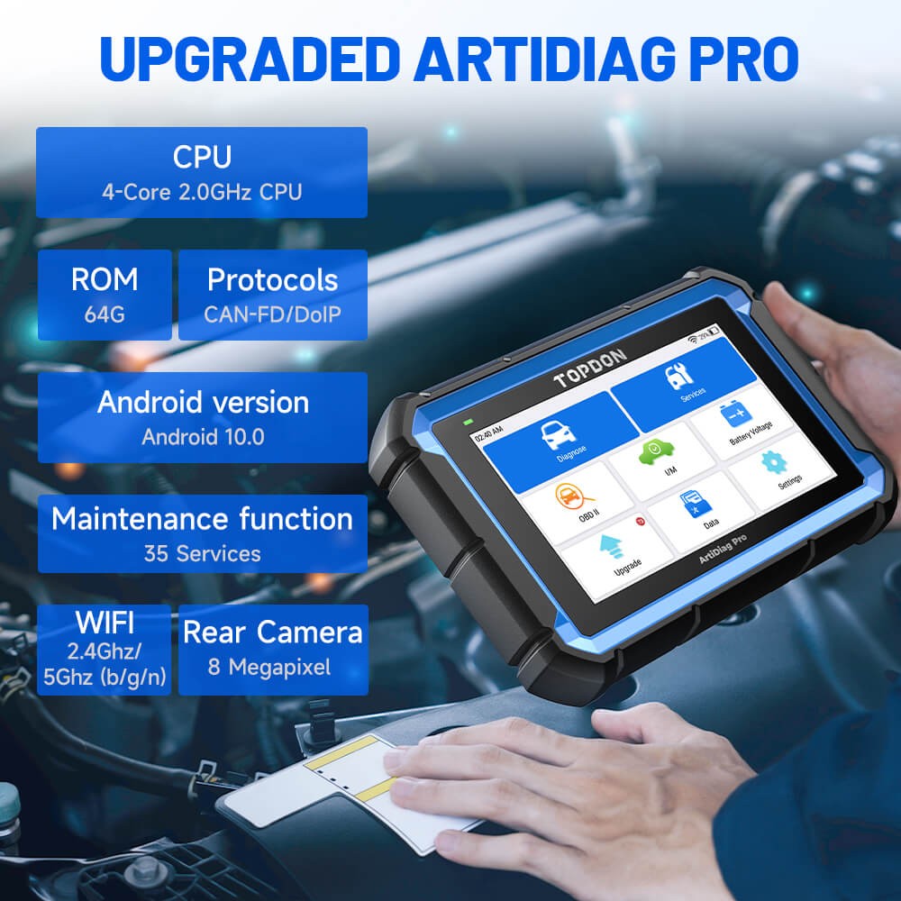 Bidirectional Scanner TOPDON AD PRO V2.0 Full System Diagnostic E*CU Coding Tool