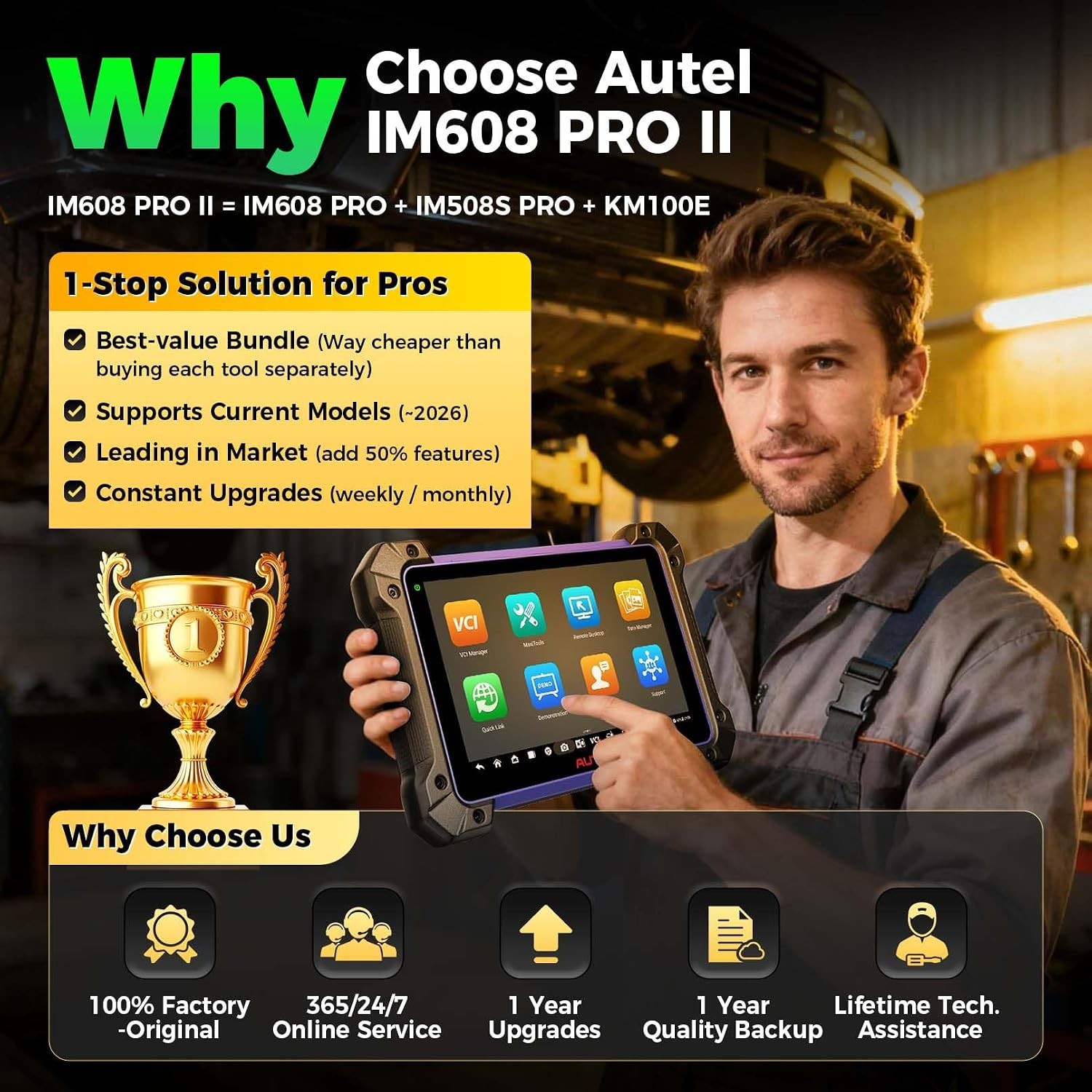 2026 Autel MaxiIM IM608 PRO II Key Programmer 2in1 Car Scanner Autel IM608S II