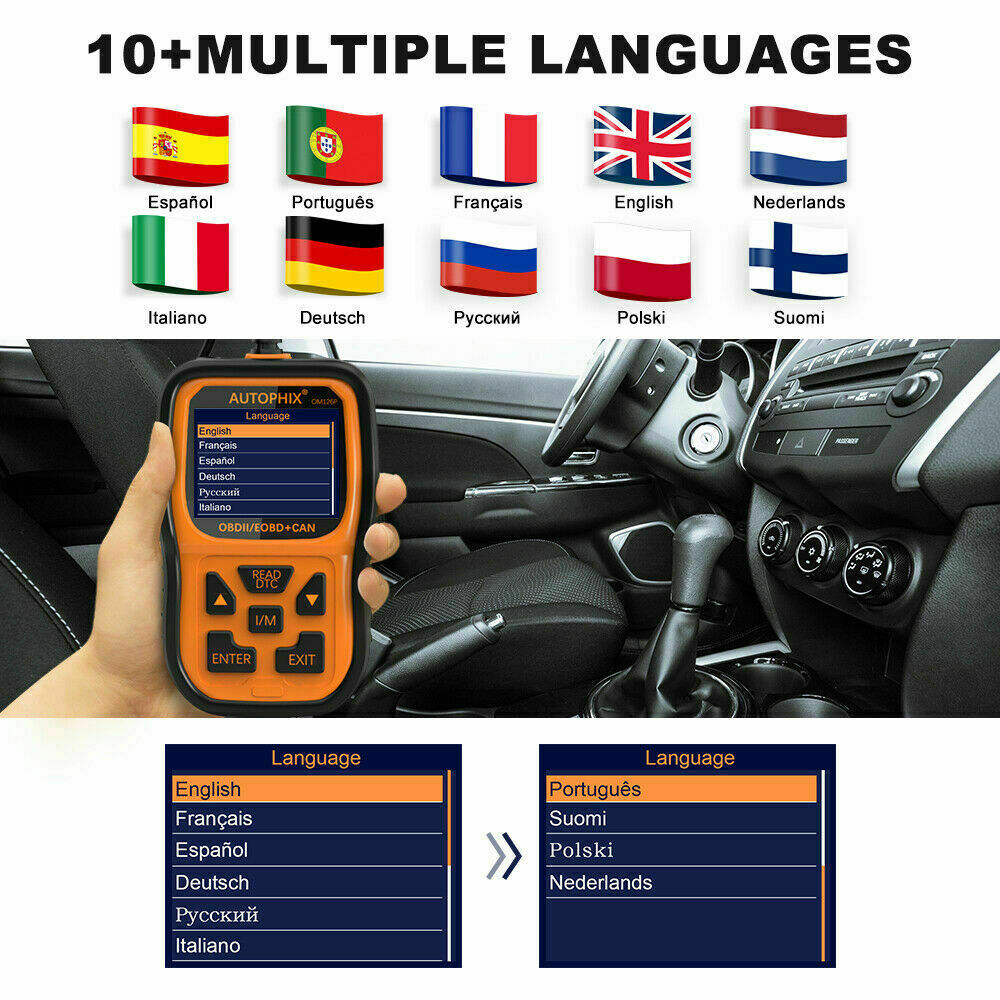 Autophix OM126P Universal OBD2 Scanner Code Reader Automotive Scanner EOBD JOBD