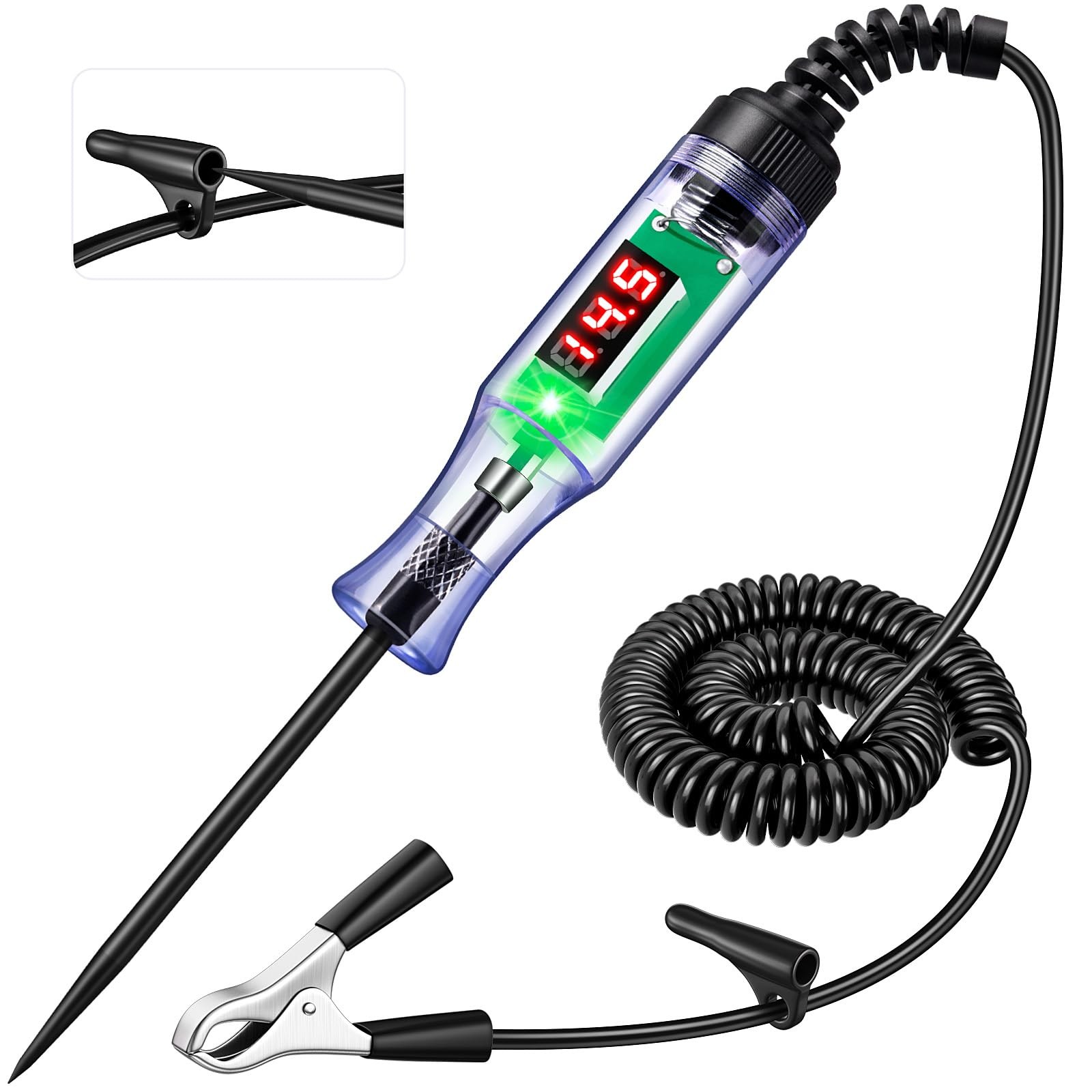 Automotive Test Light with 3-48V LED Digital Readout, 3V-48V, black