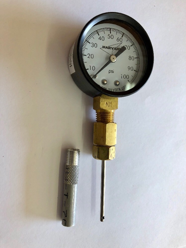 Geothermal Loop Pressure Port Tool 100 Psi Gauge W/ Protector Geo Needle Tool