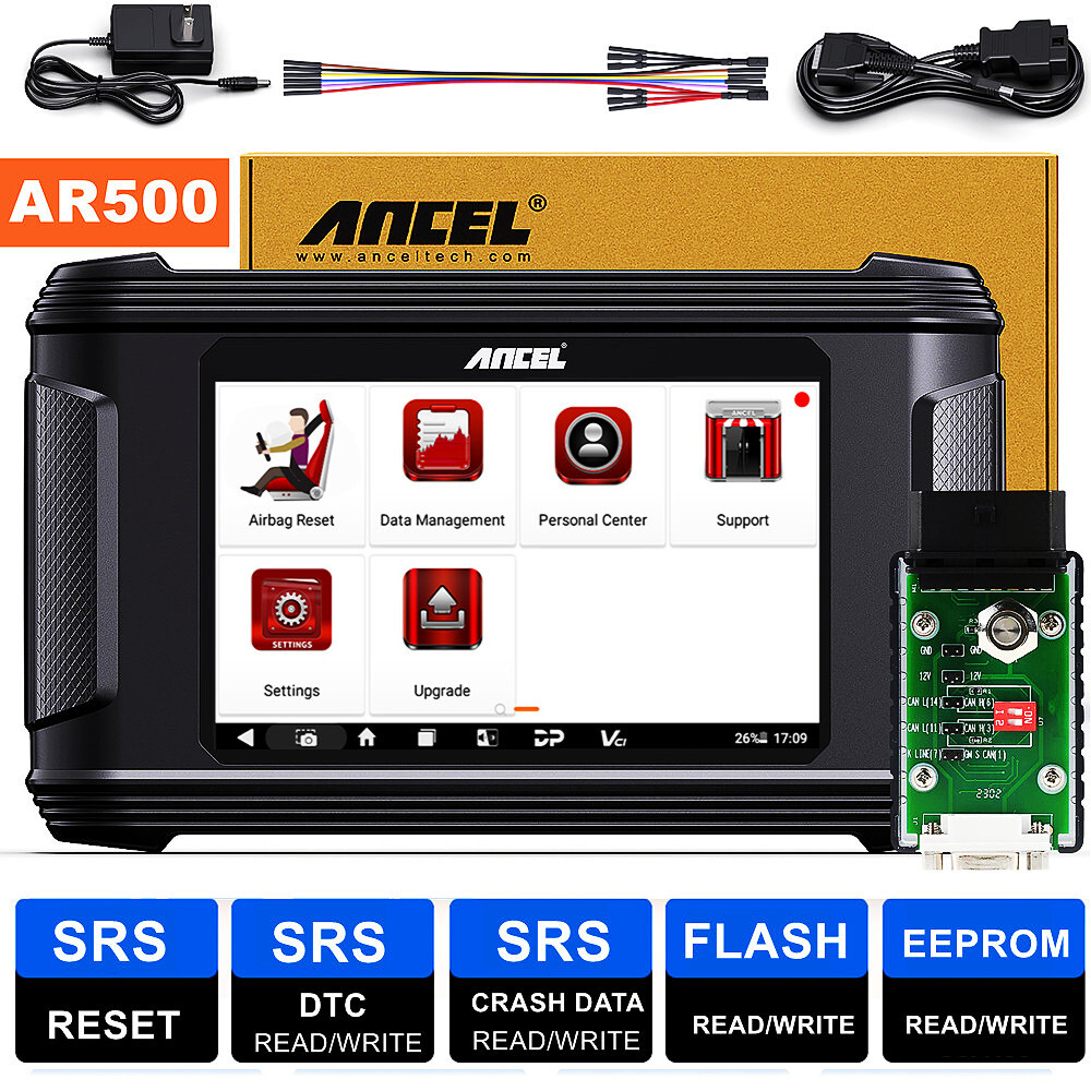 Automotive OBD2 Air-bag Module SRS Crash Data Reset Tool Scanner Battery Repair