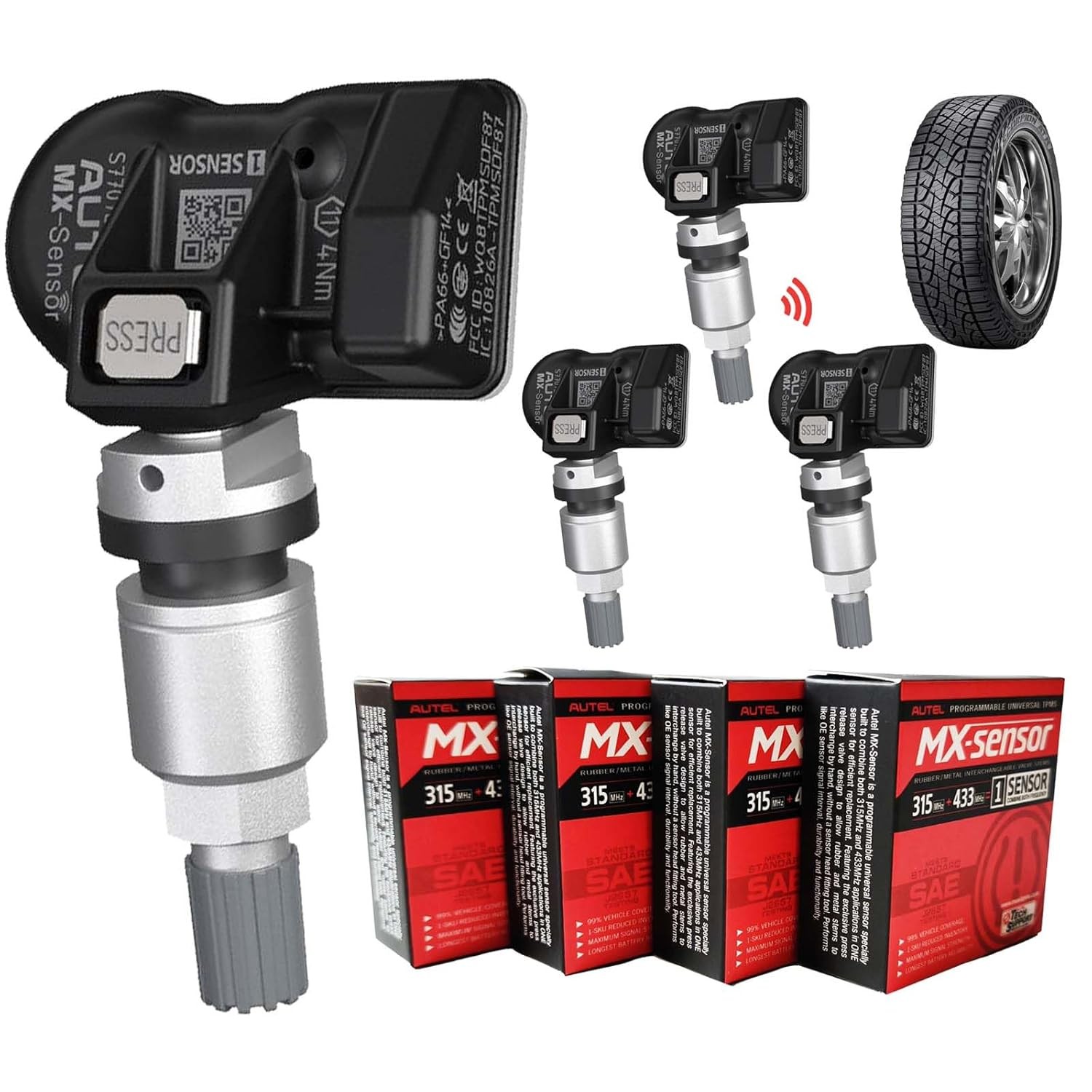Autel MX-Sensor 315MHz & 433MHz programmable TPMS Universal Tire Pressure Sensor