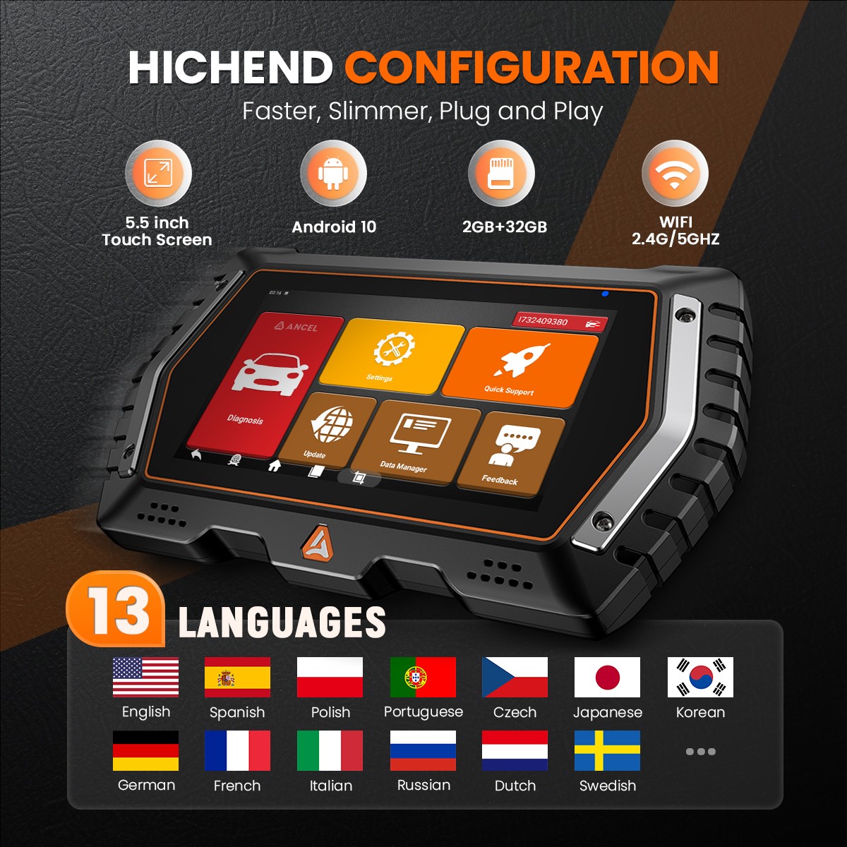 [Lifetime Free Update] Bi-Directional OBD2 Scanner All System Diagnsotic Tool US