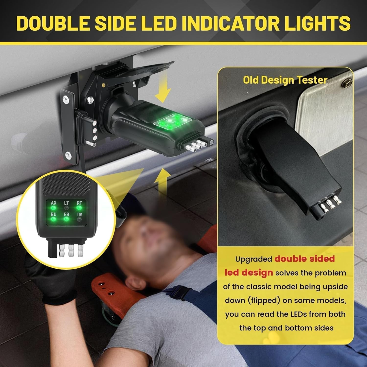 Versatile Trailer Tester for Boats, RVs, and Trucks with LED Light Functions