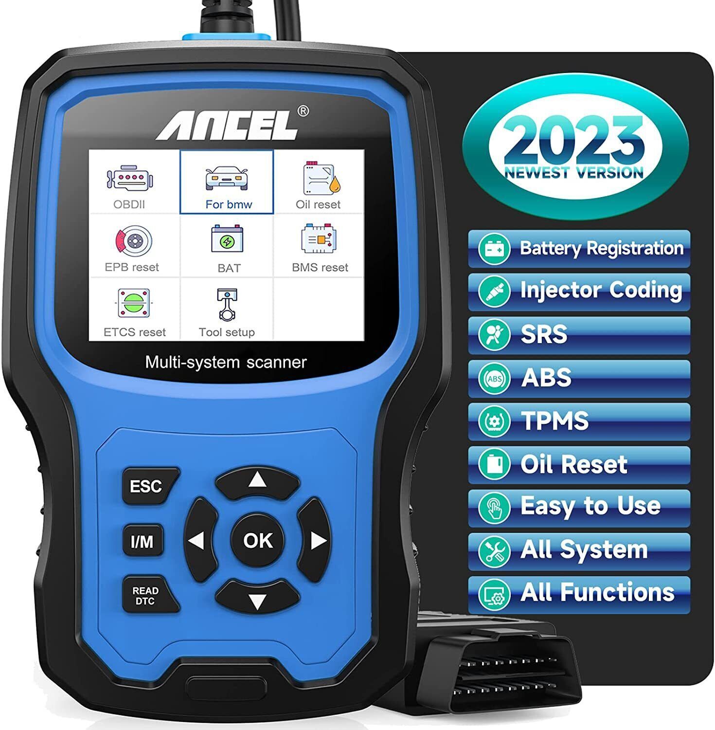 Ancel BM700 For BMW Full System OBD2 Diagnostic Scanner ABS SRS EPB TPMS CBS