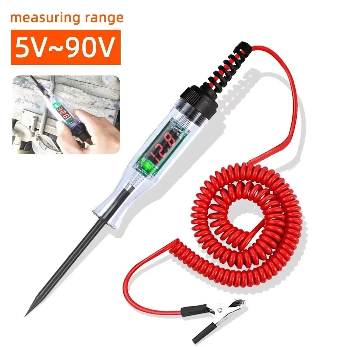 Digital Electric Voltage Circuit Tester Automotive Test Light Car Truck 6V12V24V