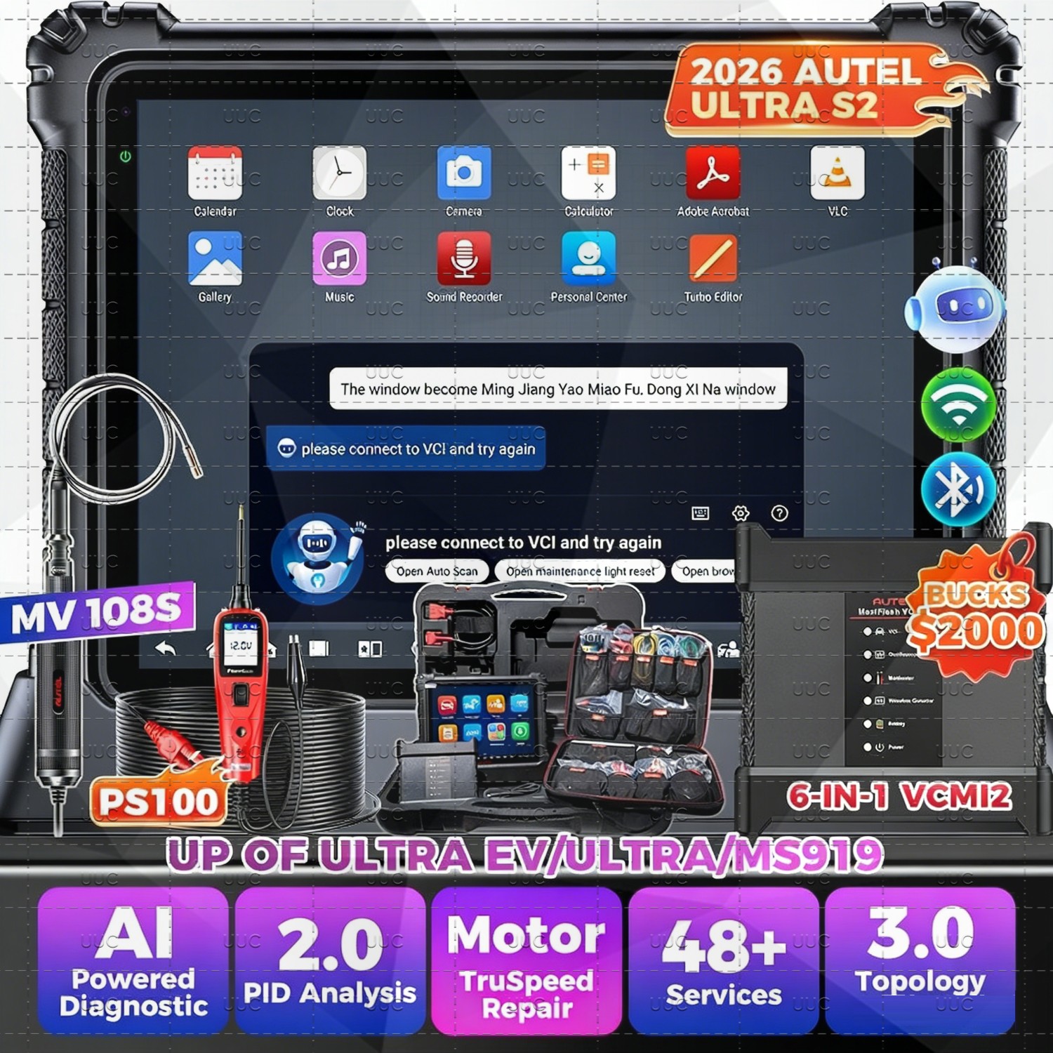 ⭐⭐⭐⭐⭐2026 Autel MaxiSYS Ultra S2 6in1 VCMI2 AI Scan US NEW TECH