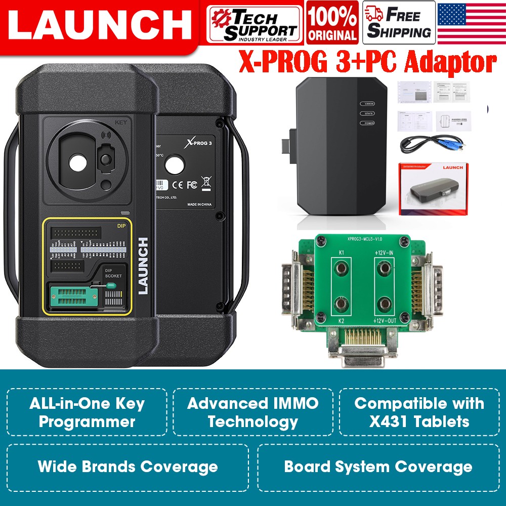 LAUNCH X431 X-Prog 3 Immobilizer IMMO Progarmmer with MCU3 Adapter & PC Adaptor