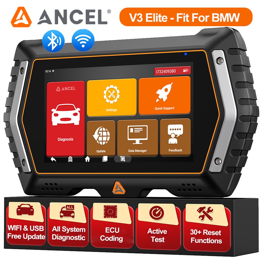 ANCEL V3 Elite Bi-directional Scanner Fit for BMW Mini Rolls-Roce OBD2 Scan Tool