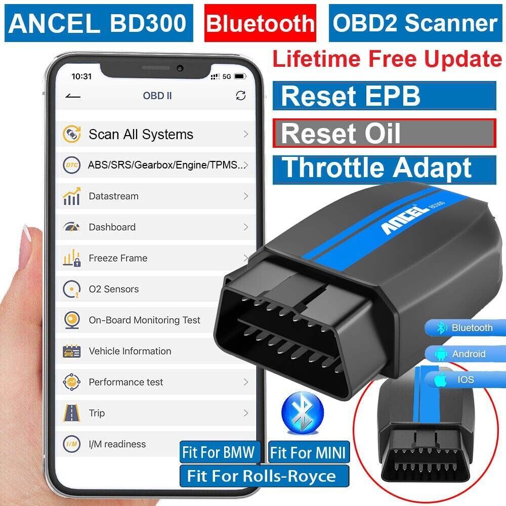 ANCEL BD300 For BMW Bluetooth OBD2 Scanner Code Reader Car Diagnostic Scan Tool