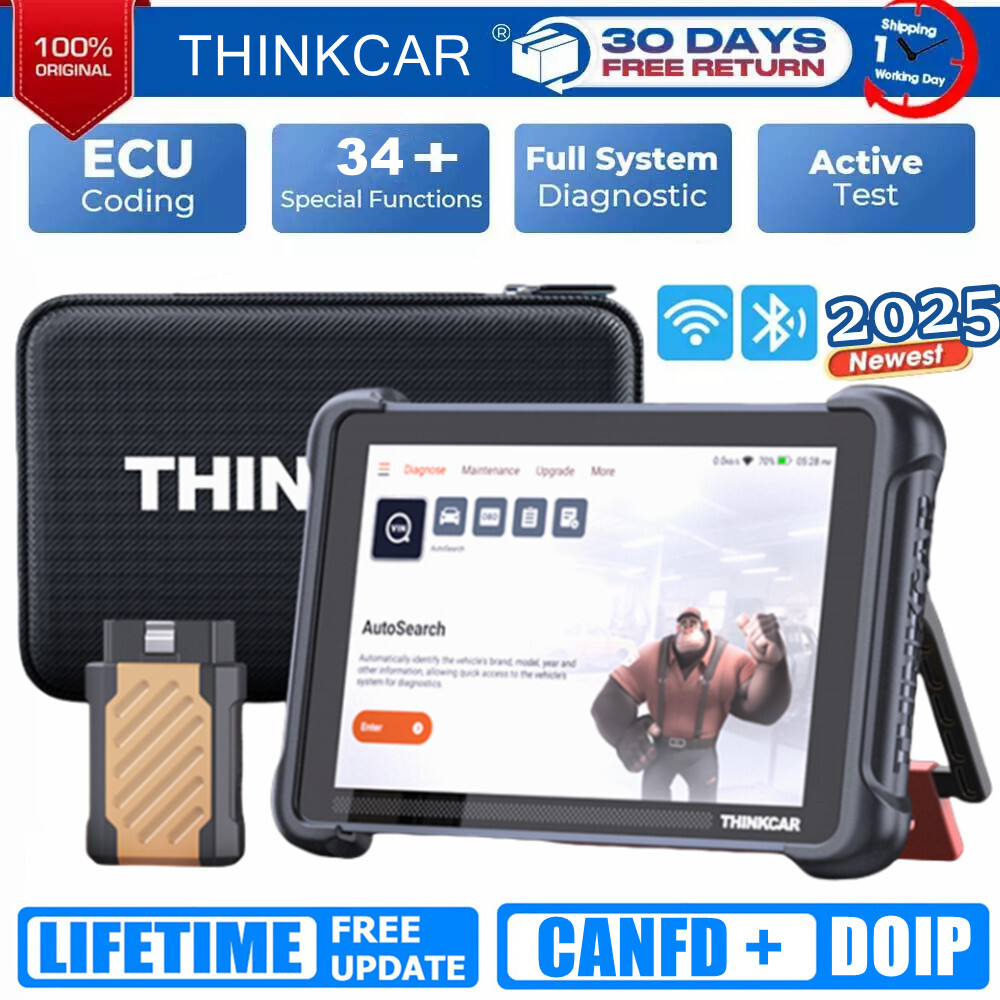2025 ThinkScan Car Diagnostic Tool Full System OBD2 Scanner 689BT Action Test US